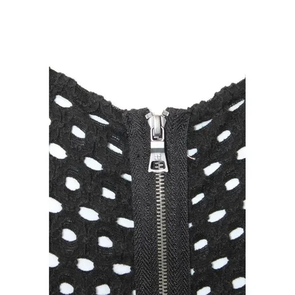 BCBG Max Azria Womens Mesh Layered Zipped Sheath Dress Black Size S - Picture 4 of 7